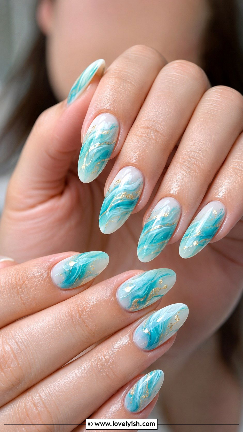 Purple and Pink Marble Swirl Nails - 50 swirl nails - 50 swirl nails