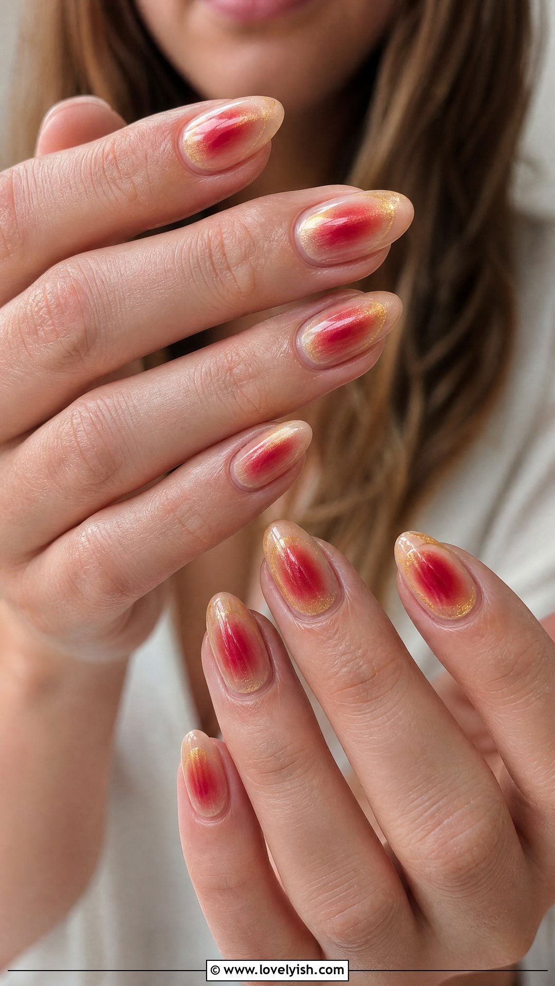 Red And Gold Aura Nails - 50 red and gold nail design ideas - 50 red and gold nail design ideas