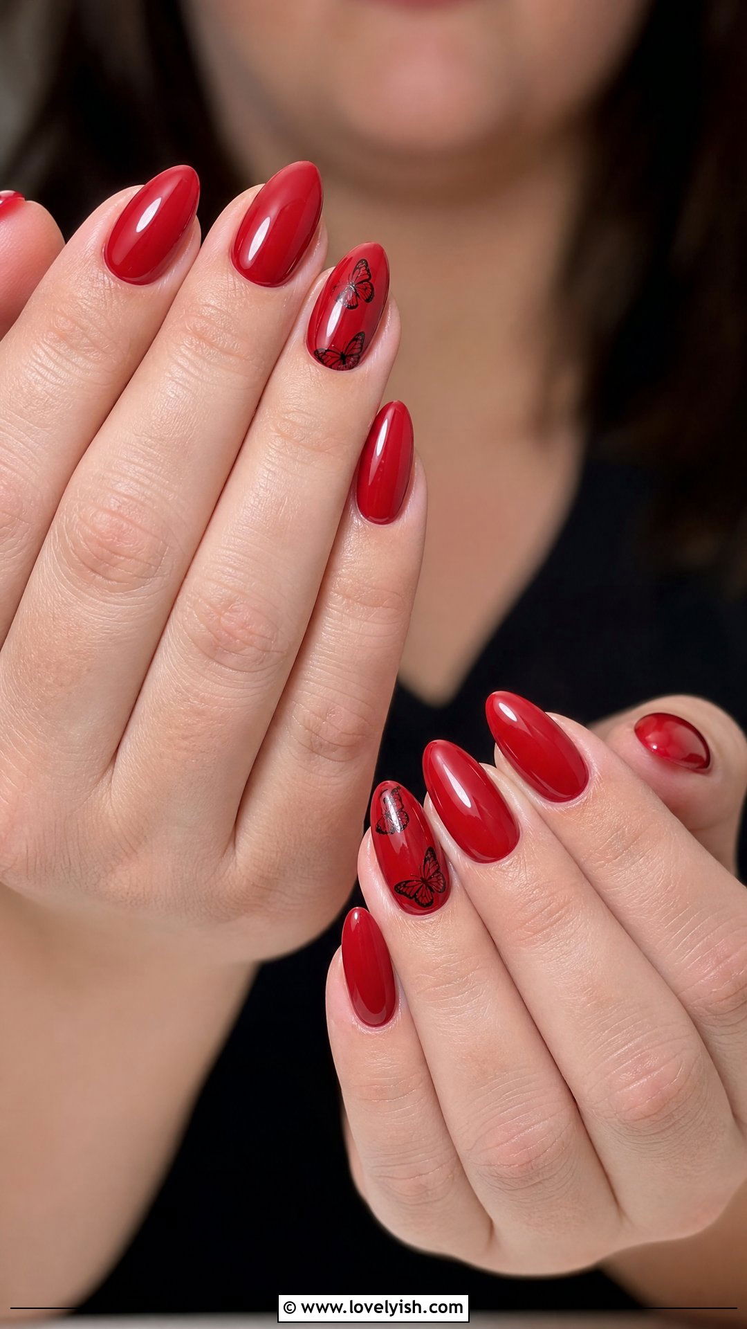 Red Butterfly Nails - 50 butterfly nails - 50 butterfly nails