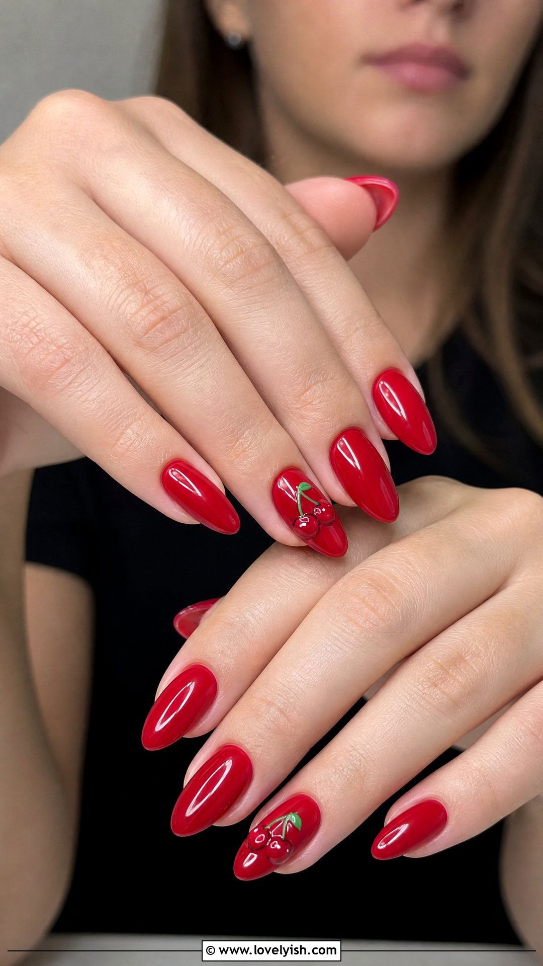Red Cherry Acrylic Nails - 25 acrylic nails designs - 25 acrylic nails designs