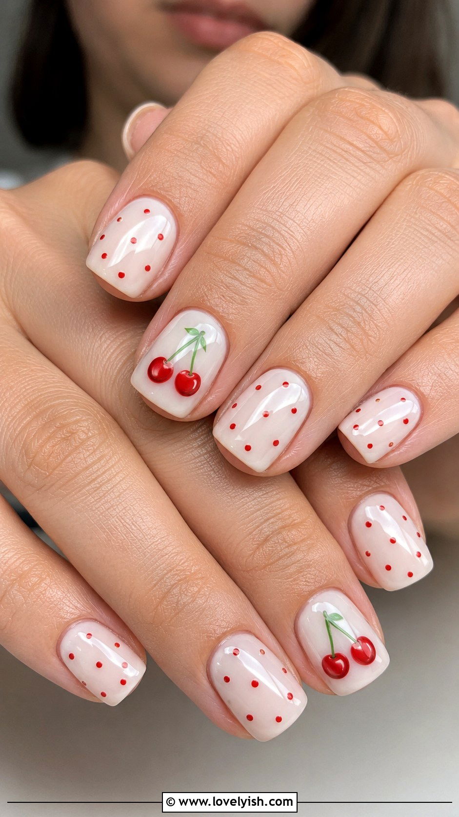 Red Cherry Fruit Nails - 50 may nails - 50 may nails