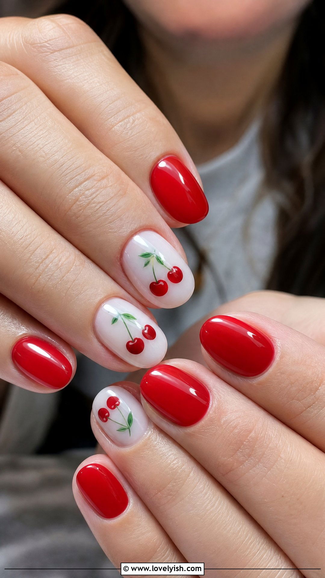 Red Cherry Nails - 35 nail art for beginners - 35 nail art for beginners
