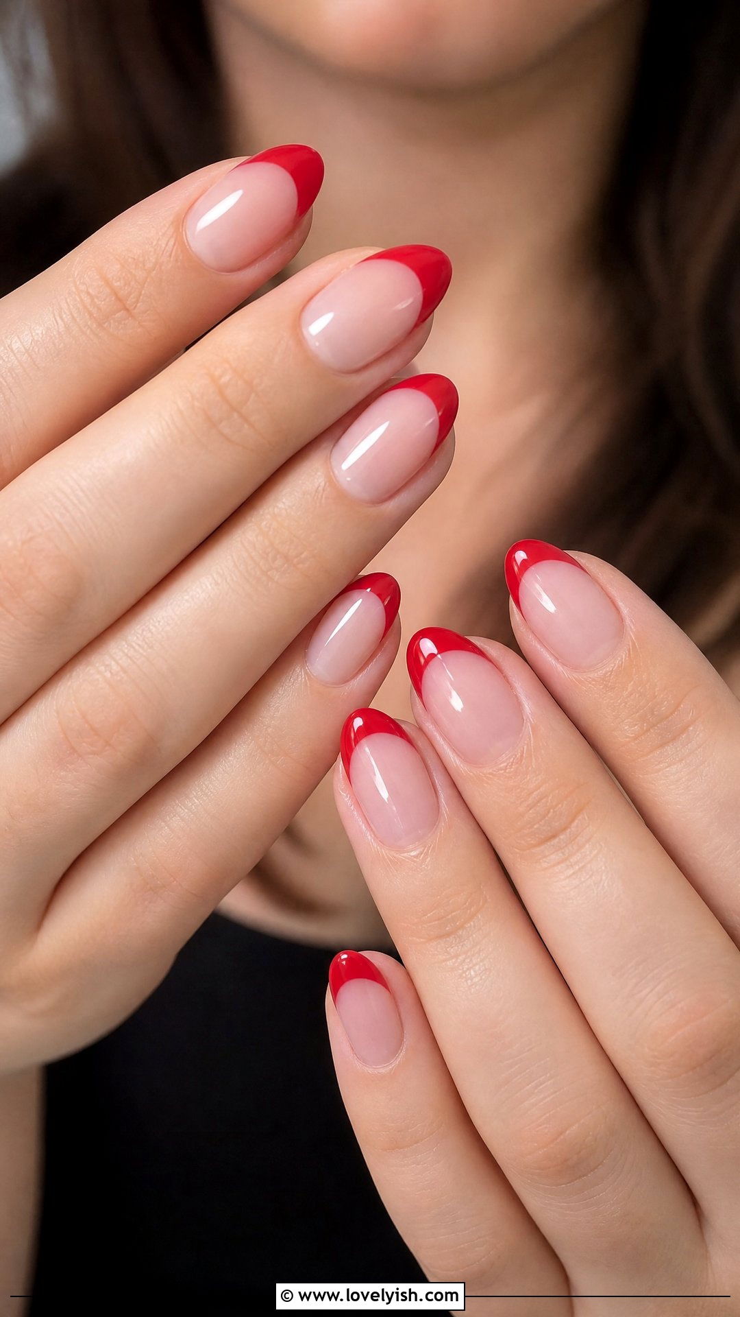 Red Cherry Tip Nails - 50 quick nail designs - 50 quick nail designs