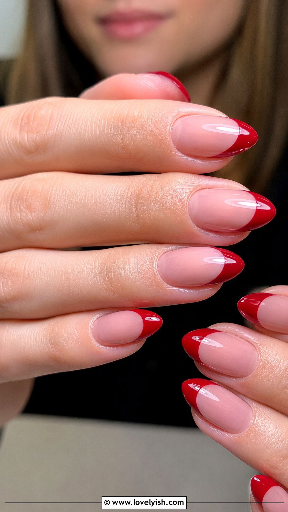 Red French Tip Nails - 25 french nails design ideas - 25 french nails design ideas