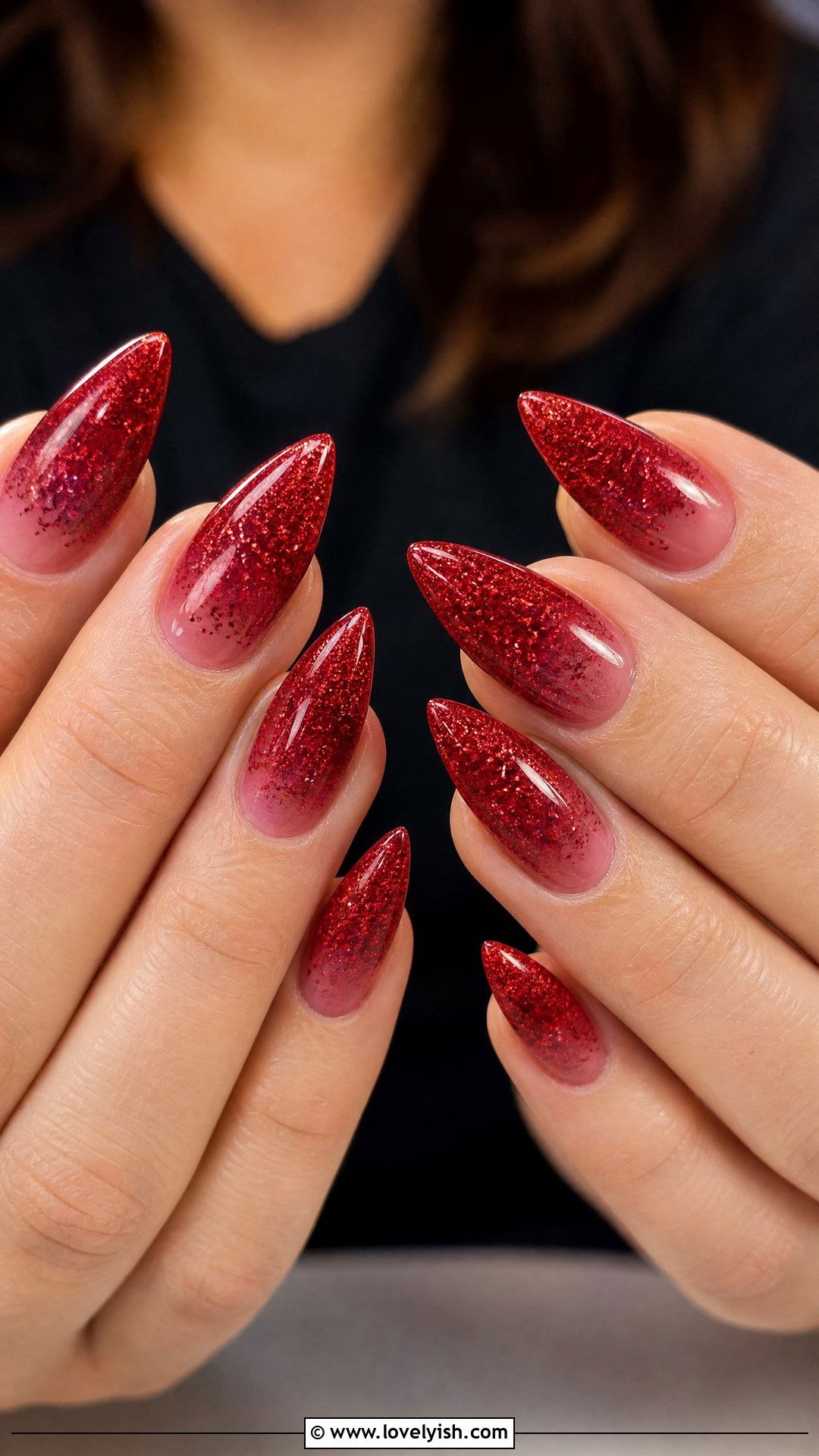 Red Glitter Birthday Nails - 25 birthday nail ideas - 25 birthday nail ideas