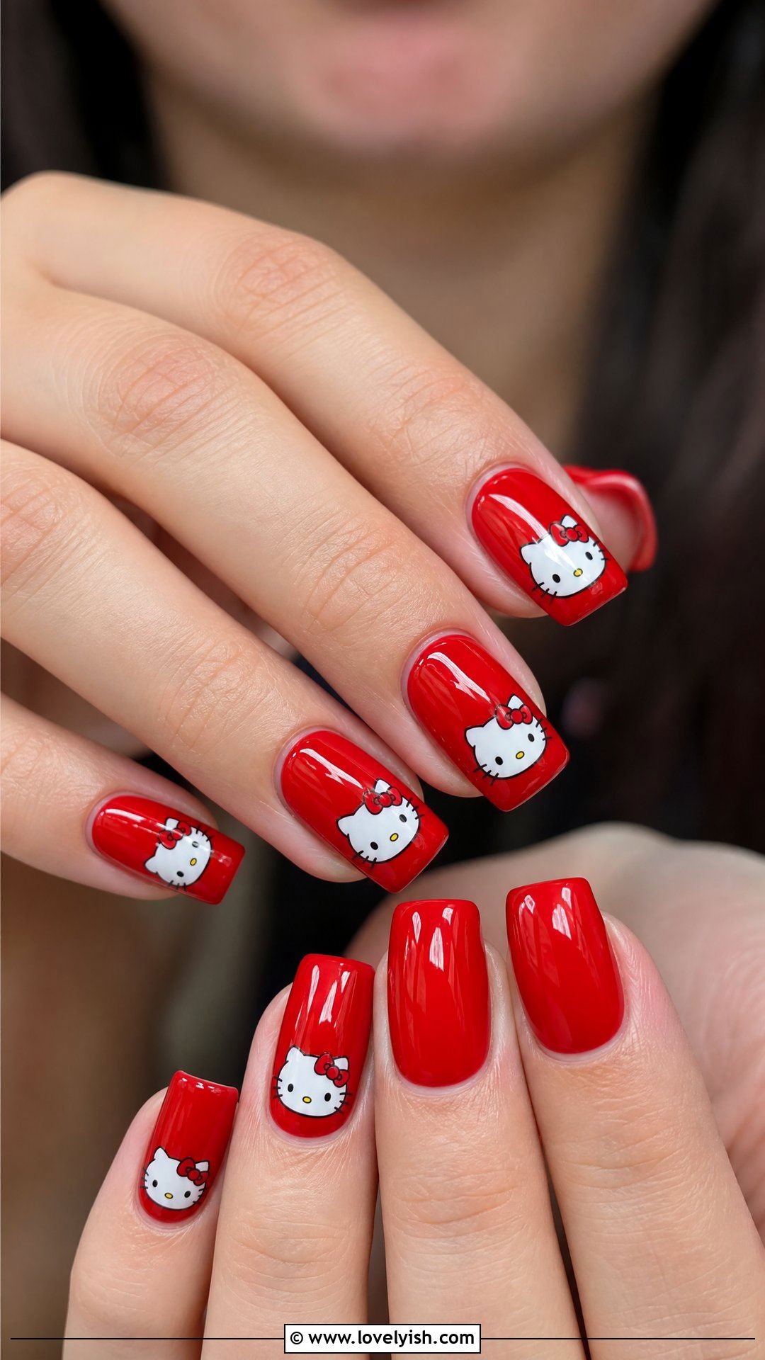 Red Hello Kitty Nails - 25 hello kitty nail designs - 25 hello kitty nail designs