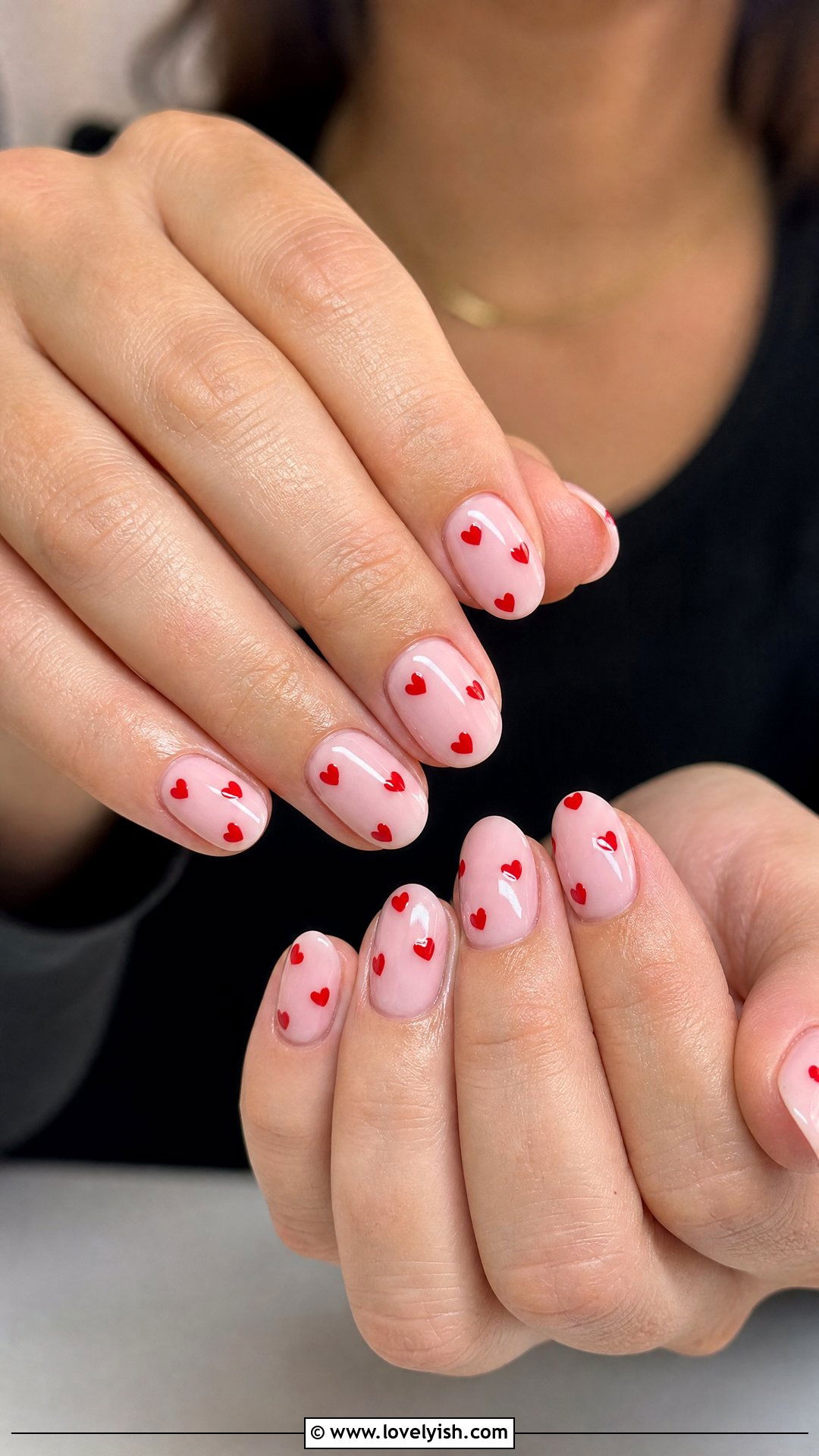 Red Micro Heart Nails - 50 red nails - 50 red nails