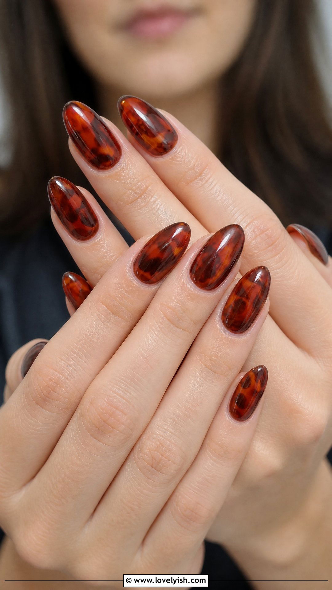 Red Tortoiseshell Nails - 50 red nails - 50 red nails