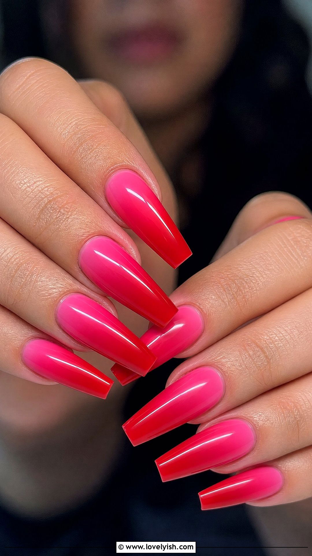 Red and Pink Ombre Nails - 50 red and pink nail designs - 50 red and pink nail designs