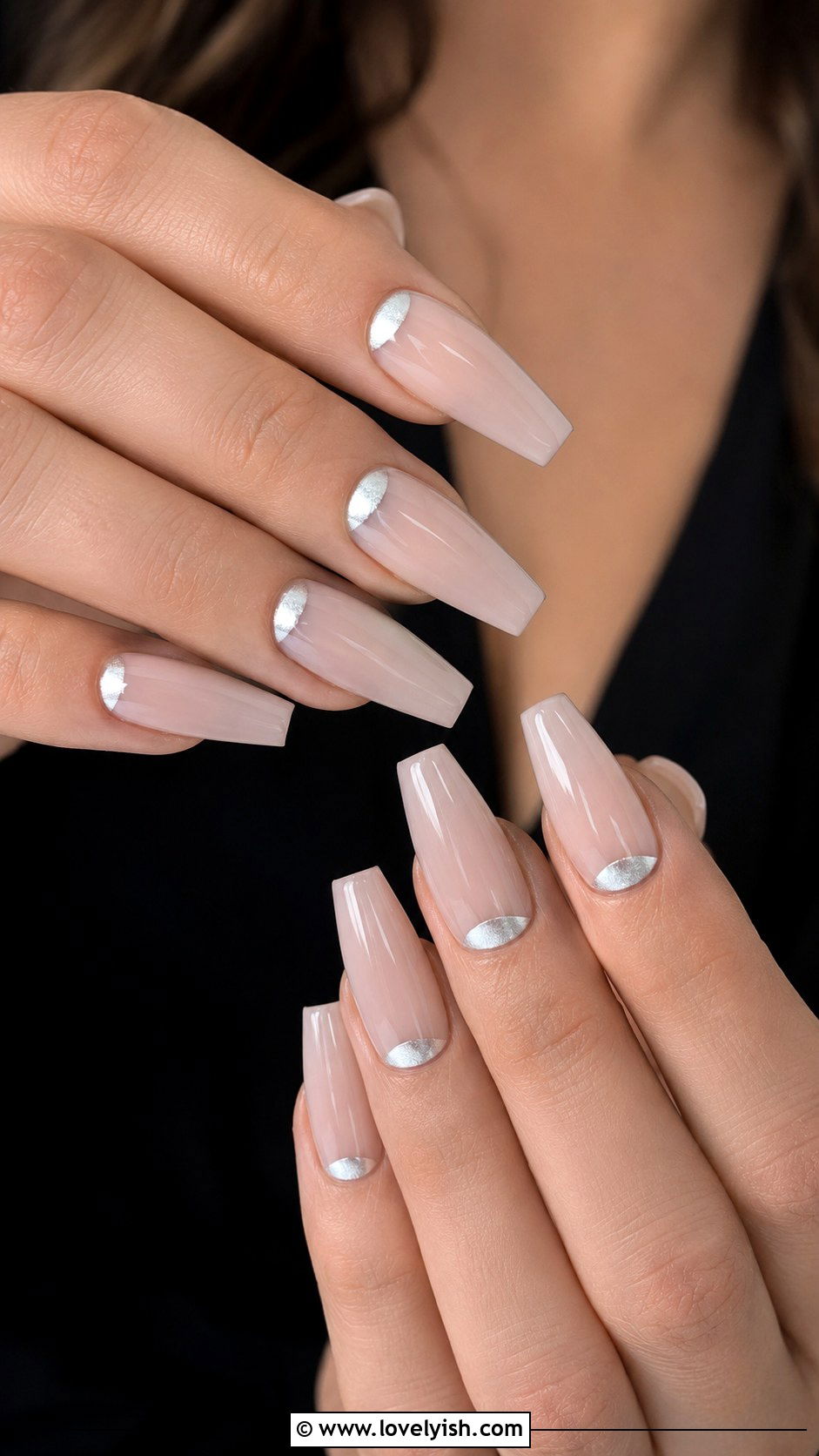 Reverse French Tip Nails for Bride - 25 wedding nails for bride - 25 wedding nails for bride