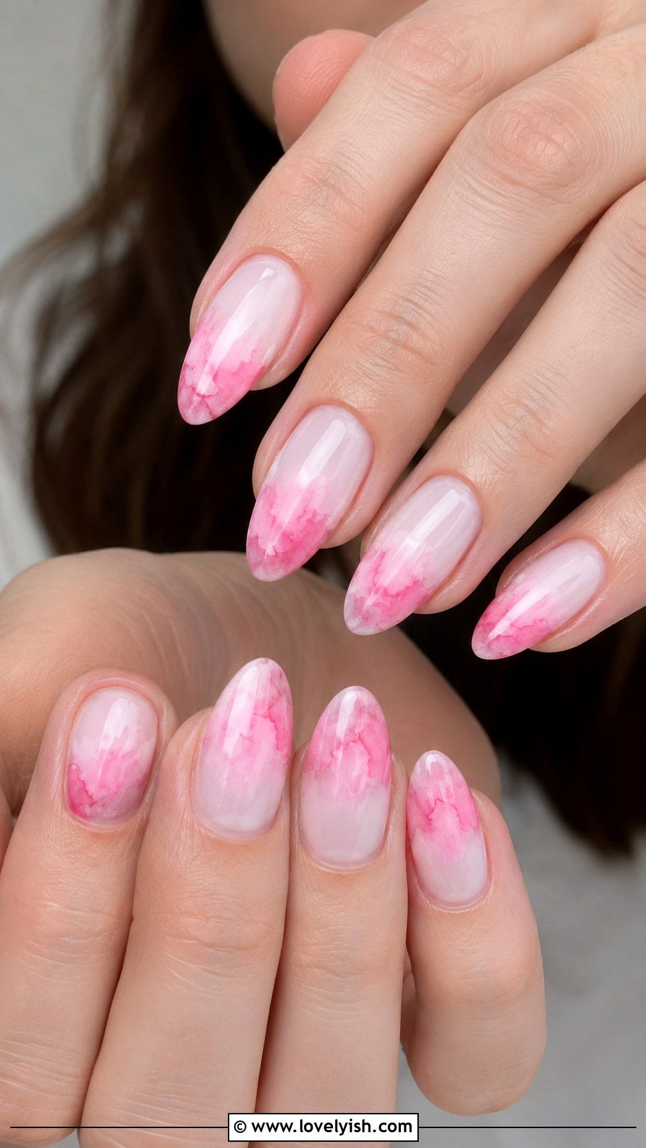 Reverse Ombre French Tip Nails - 50 ombre french nails - 50 ombre french nails
