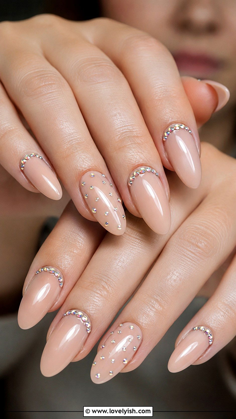 Rhinestone Embellished Manicure - 50 manicure - 50 manicure