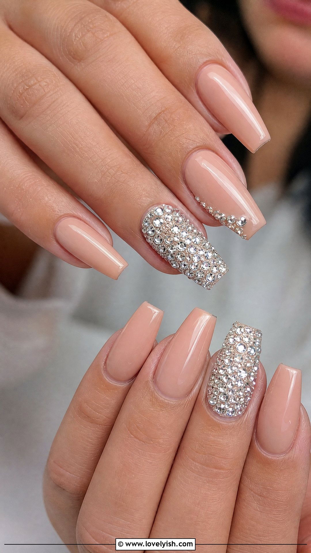 Rhinestone Nails - 50 popular nail designs - 50 popular nail designs