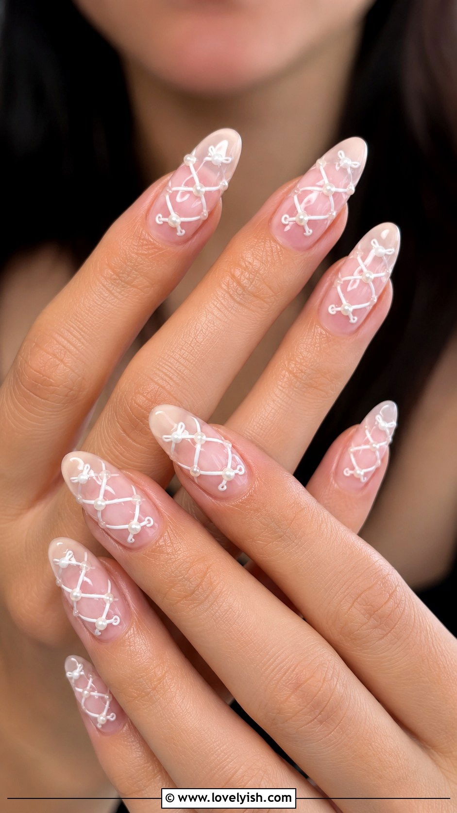 Ribbon Lace Up Nails - 50 balletcore nails - 50 balletcore nails