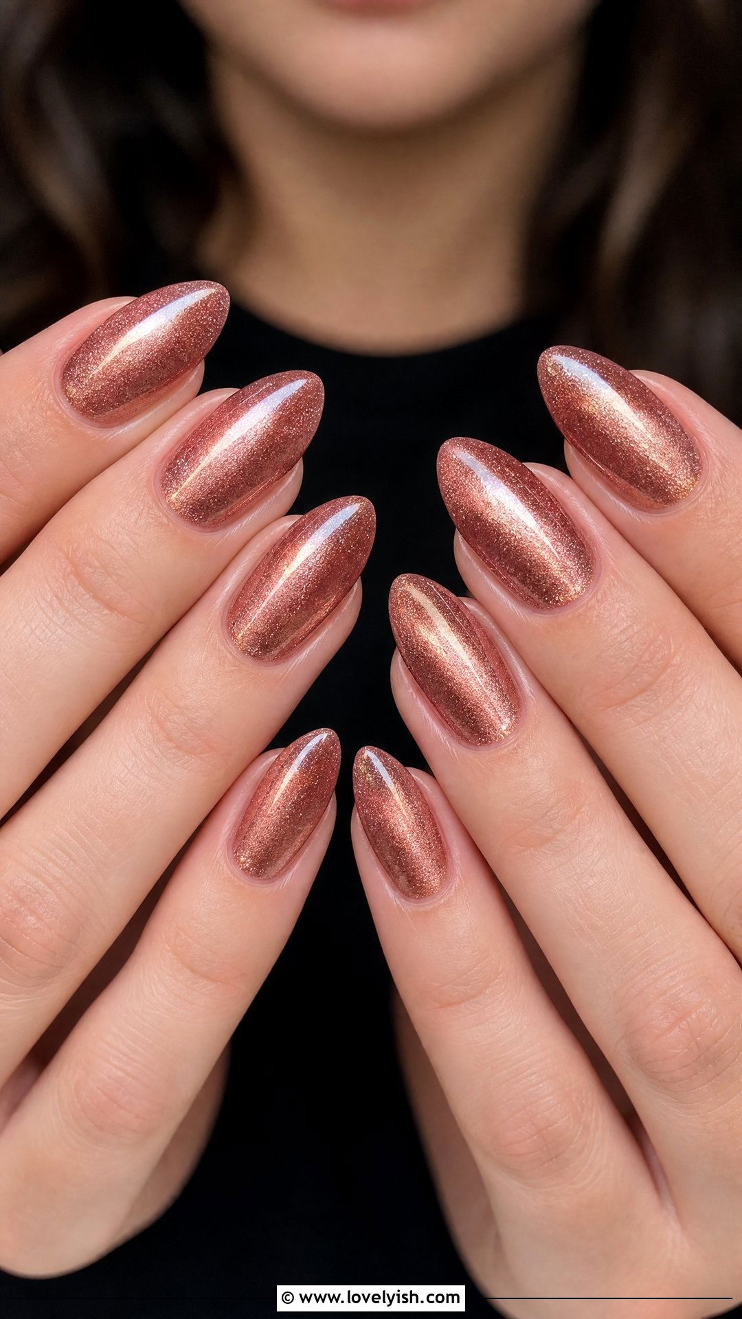 Rose Gold Cat Eye Nails - 25 cat eye nails design ideas - 25 cat eye nails design ideas