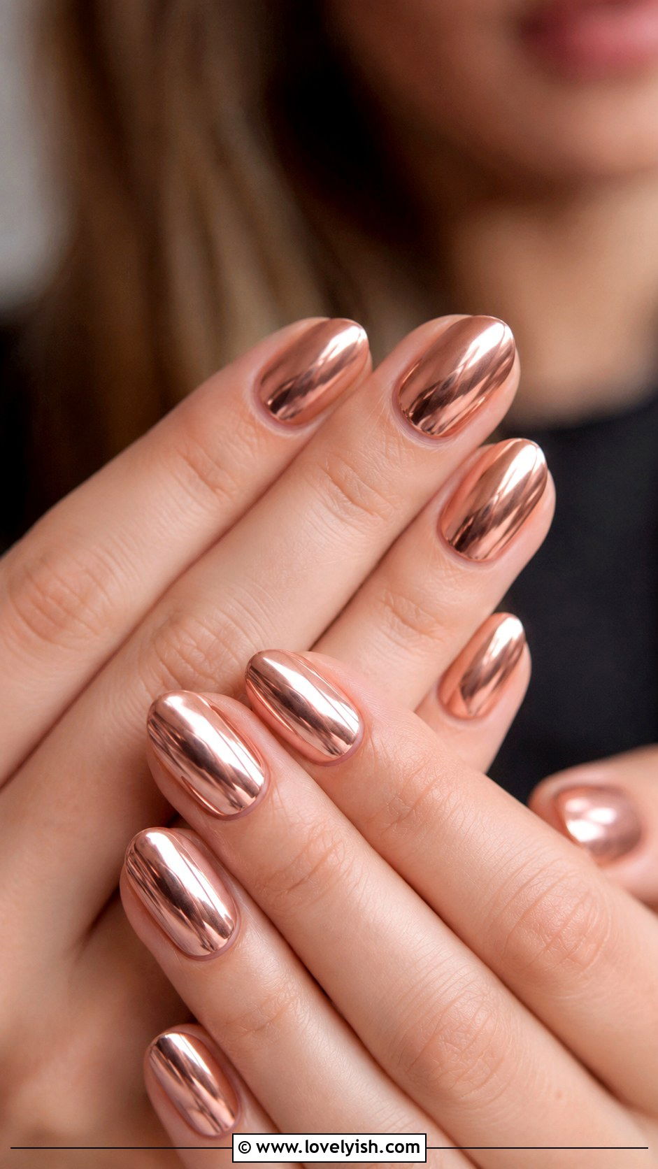 Rose Gold Chrome Nails - 50 gold chrome nails - 50 gold chrome nails