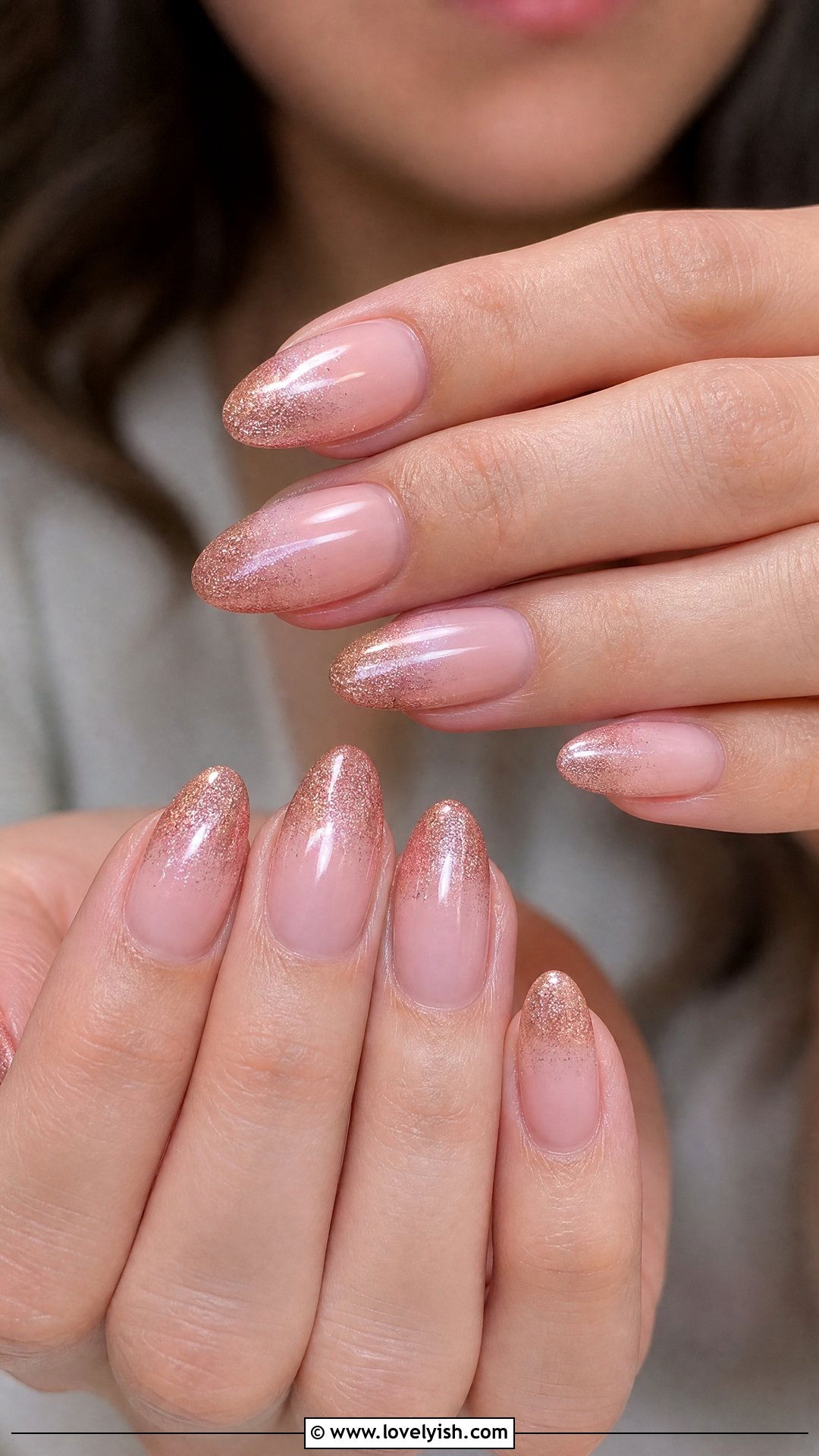 Rose Gold French Ombre - 50 french ombre nails - 50 french ombre nails
