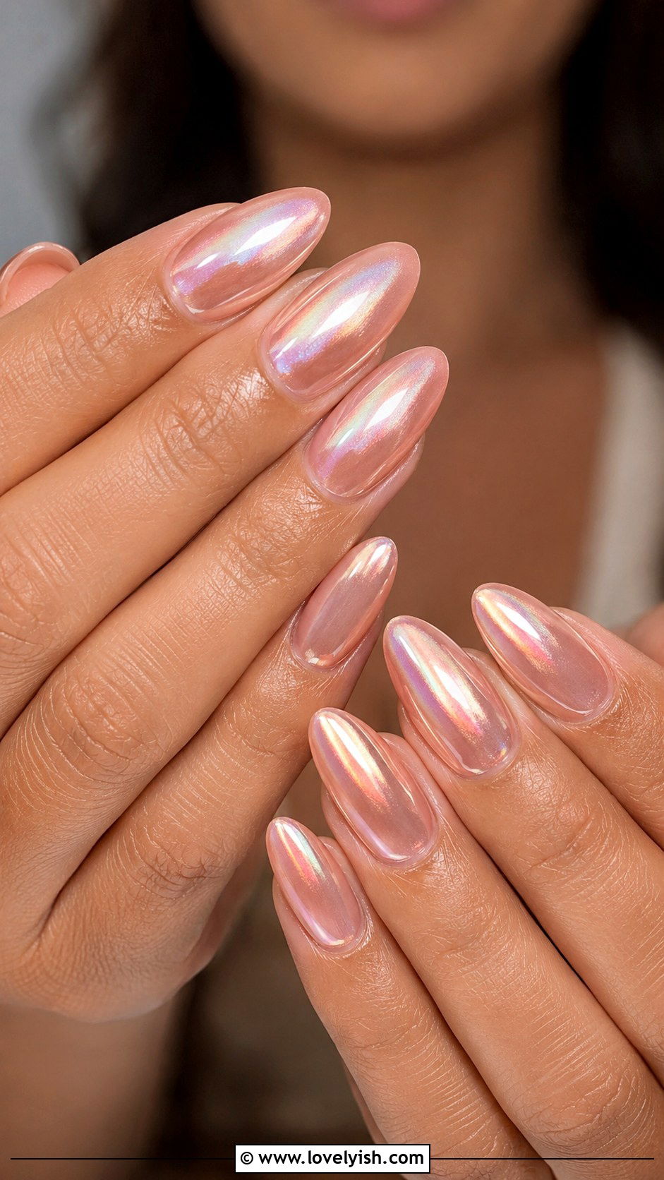 Rose Gold Mermaid Chrome Nails - 50 mermaid nails - 50 mermaid nails