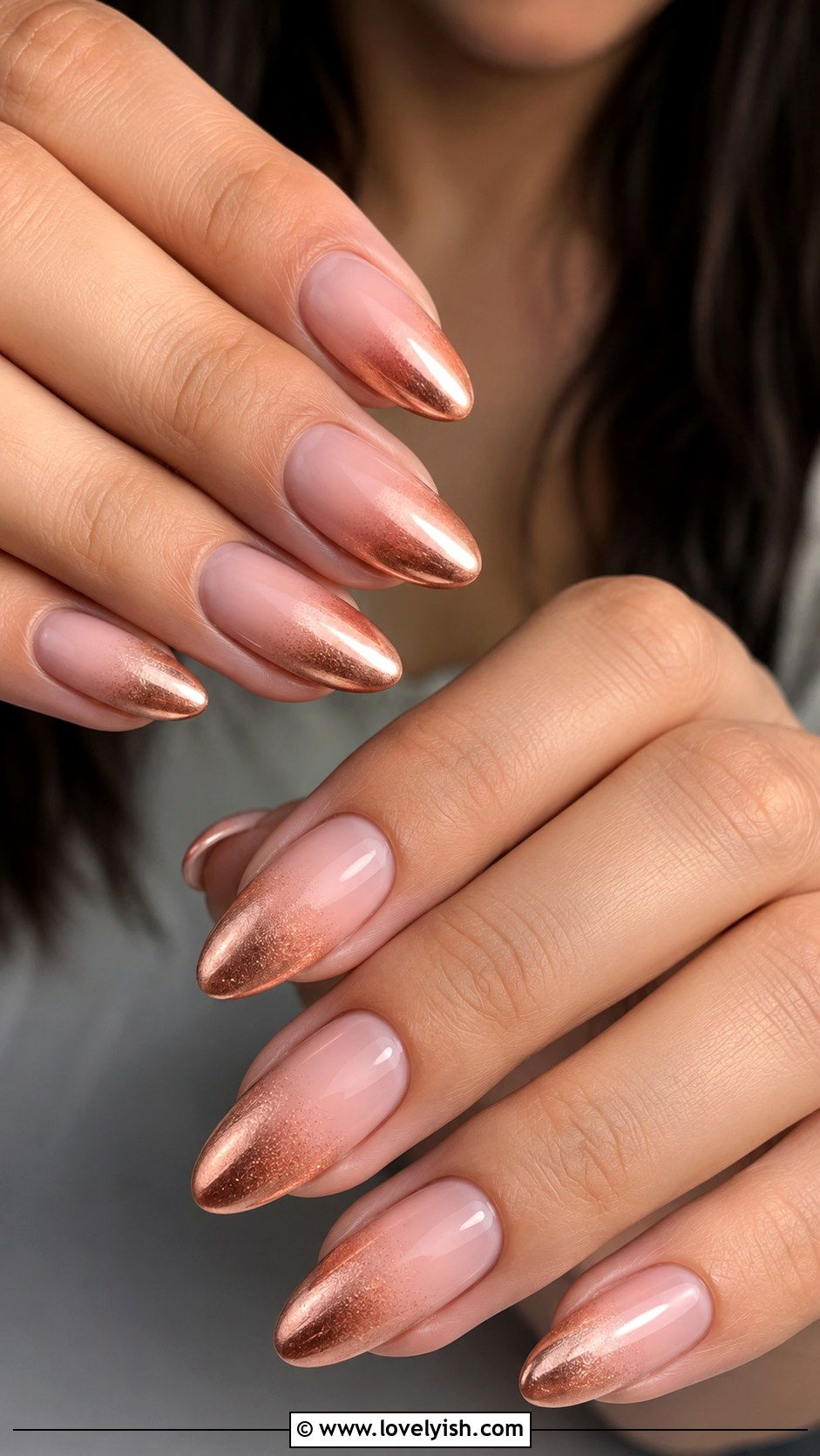Rose Gold Ombre French Nails - 50 ombre french nails - 50 ombre french nails