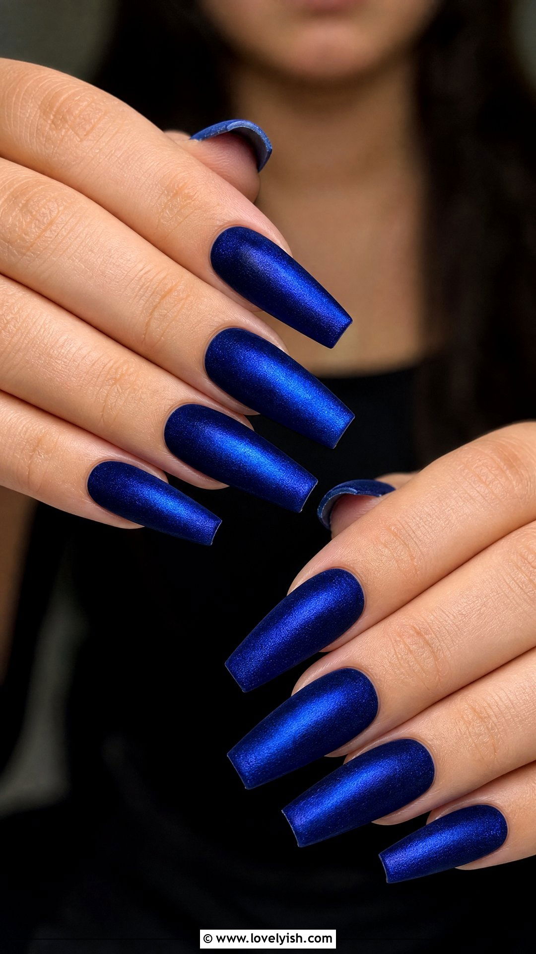 Royal Blue Velvet Nails - 50 blue nails - 50 blue nails