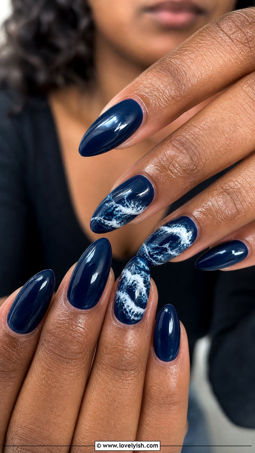 SZA SOS Blue Wave Nails - 50 concert nails - 50 concert nails