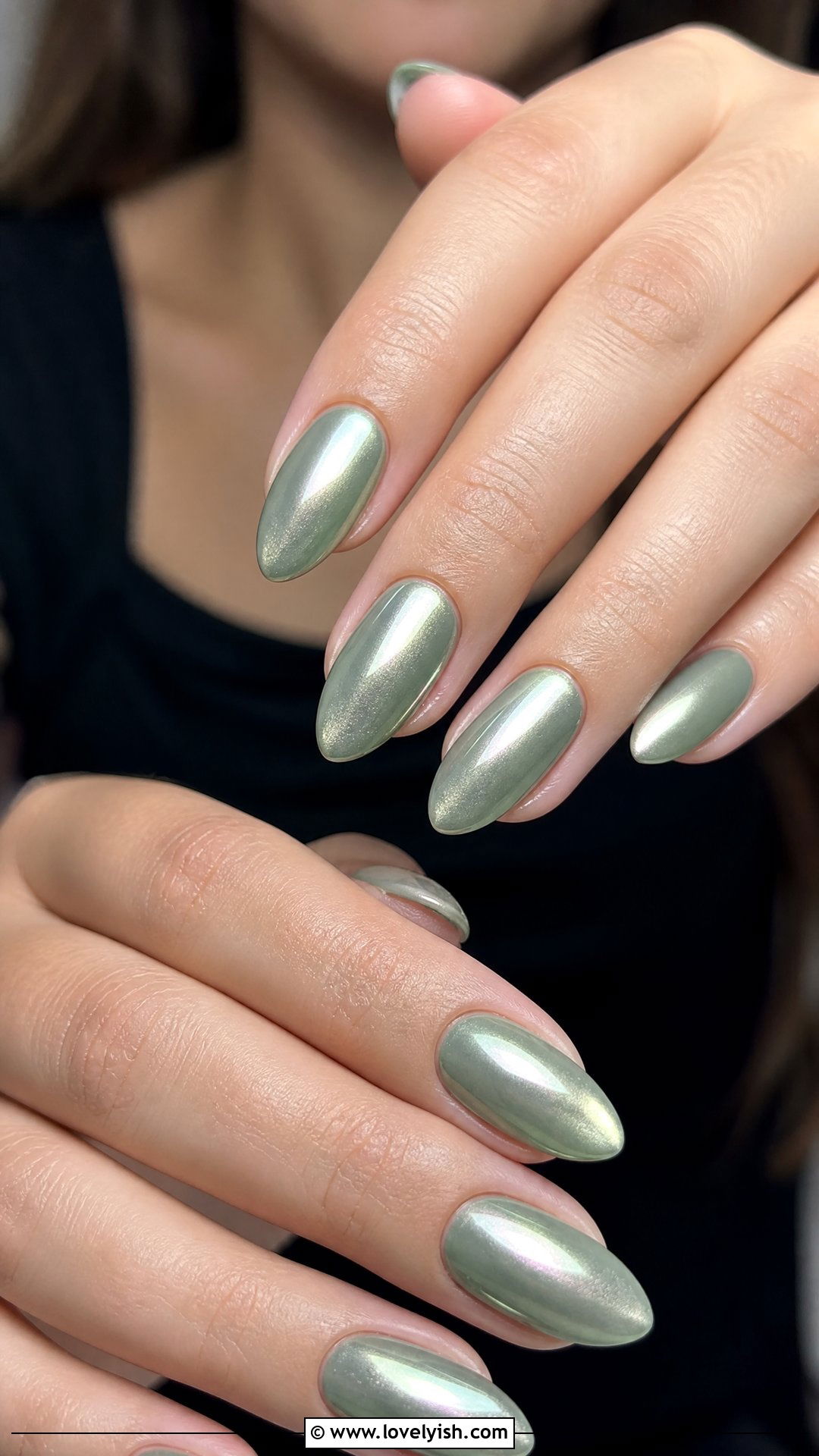 Sage Chrome Nails - 50 classy spring nail designs - 50 classy spring nail designs