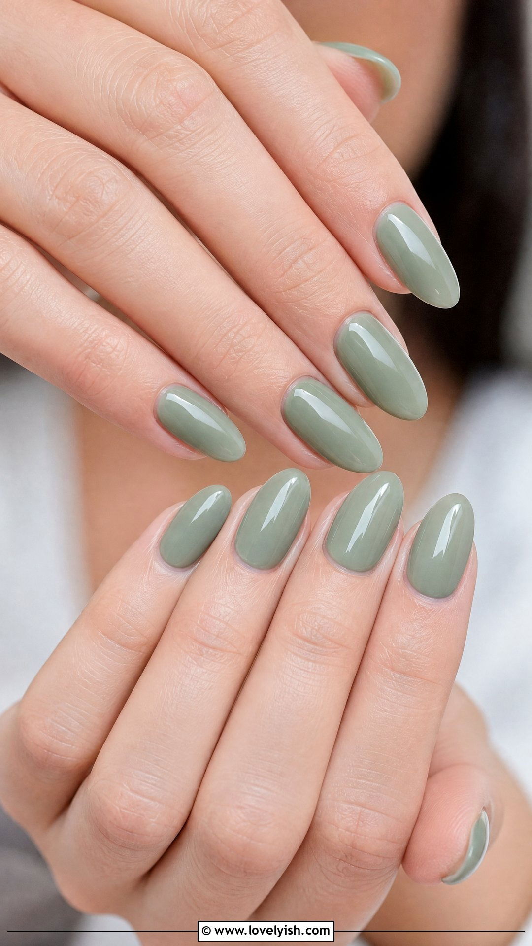 Sage Green Almond Nails - 50 almond nails - 50 almond nails