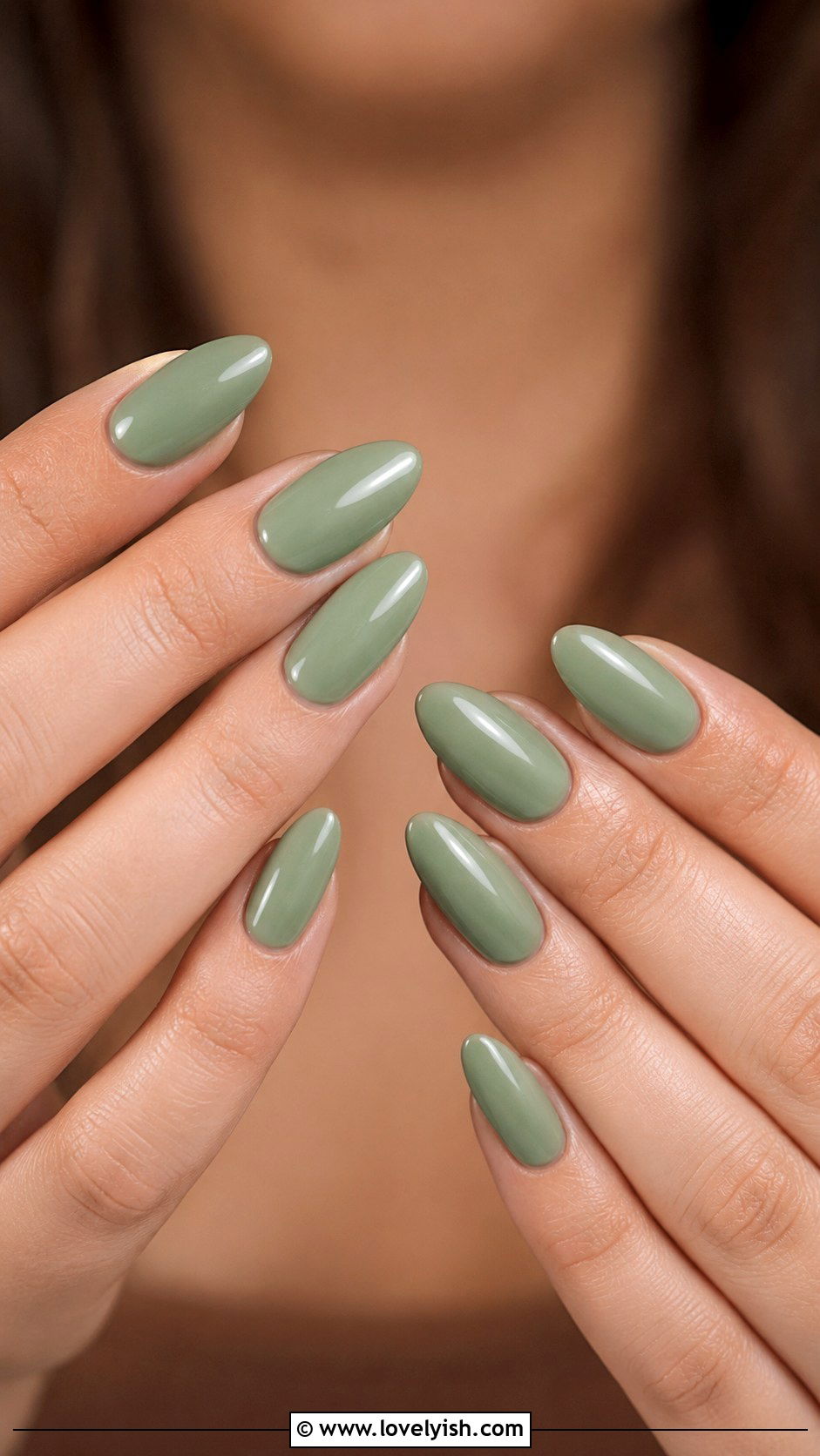 Sage Green Almond Nails - 38 may nail ideas - 38 may nail ideas