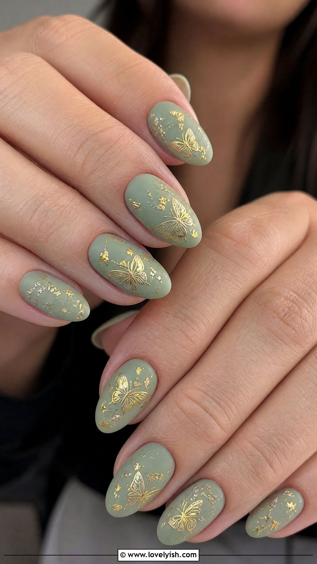 Sage Green Butterfly Nails - 25 butterfly nail design ideas - 25 butterfly nail design ideas
