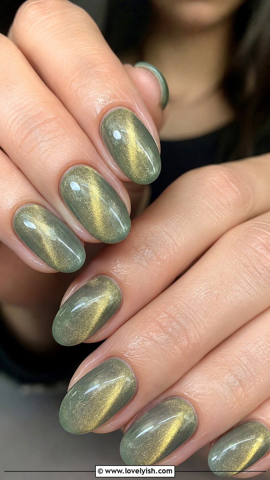 Sage Green Cat Eye Nails - 38 cat eye nail designs - 38 cat eye nail designs