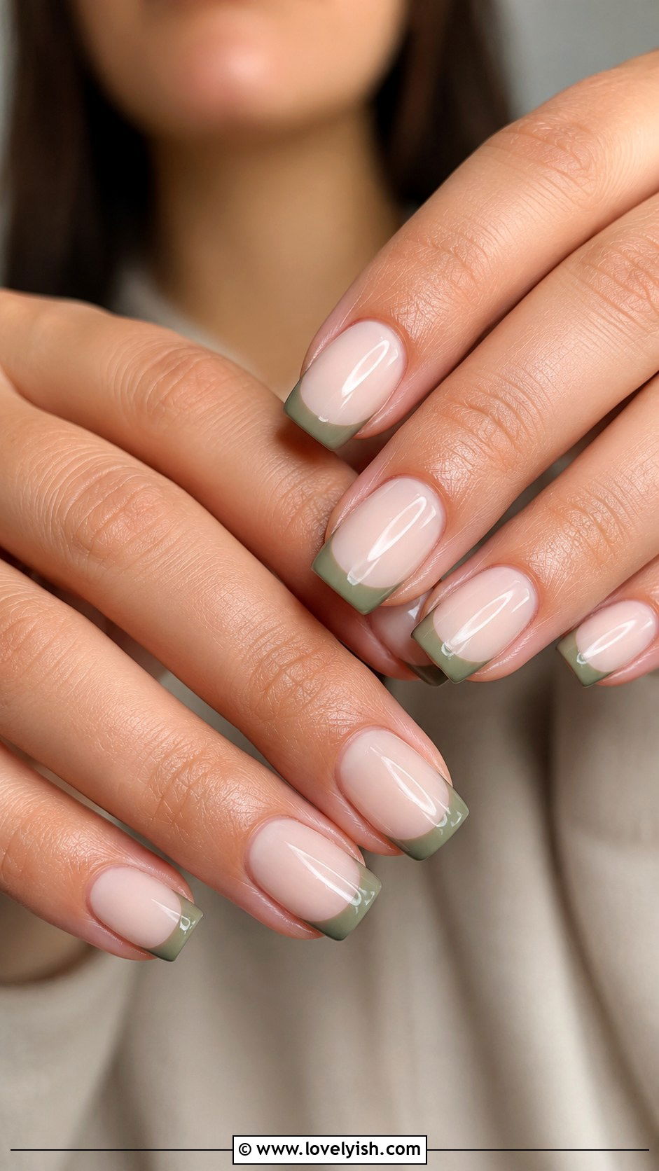 Sage Green French Tip Nails - 25 french nails design ideas - 25 french nails design ideas