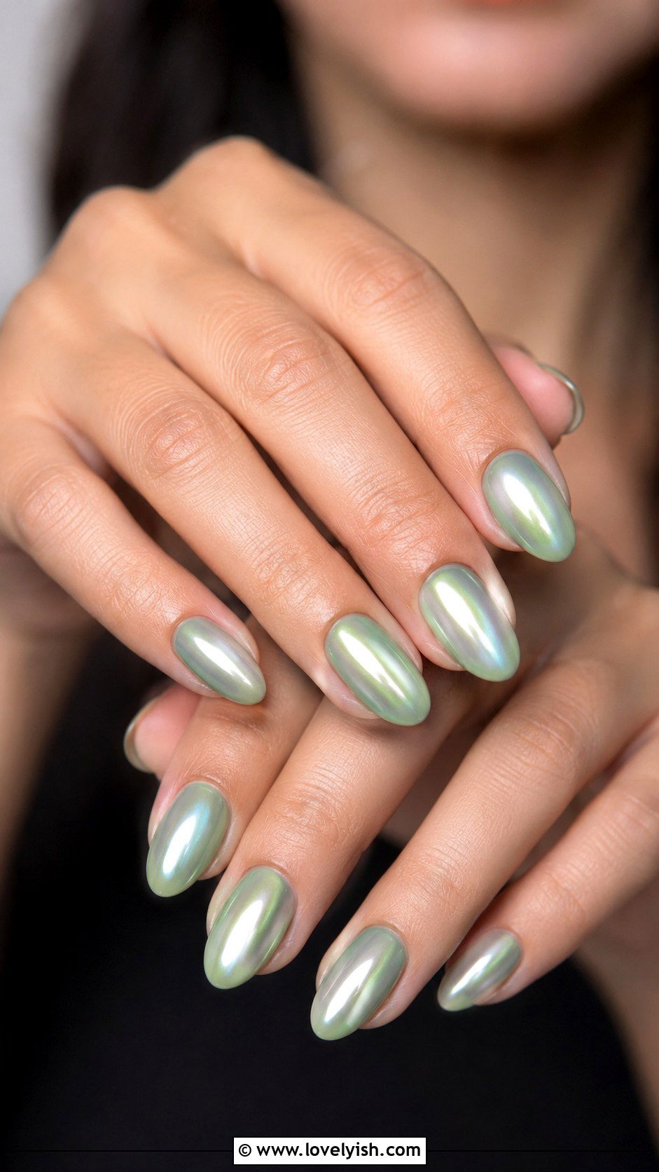 Sage Green Glazed Nails - 50 april nail designs - 50 april nail designs