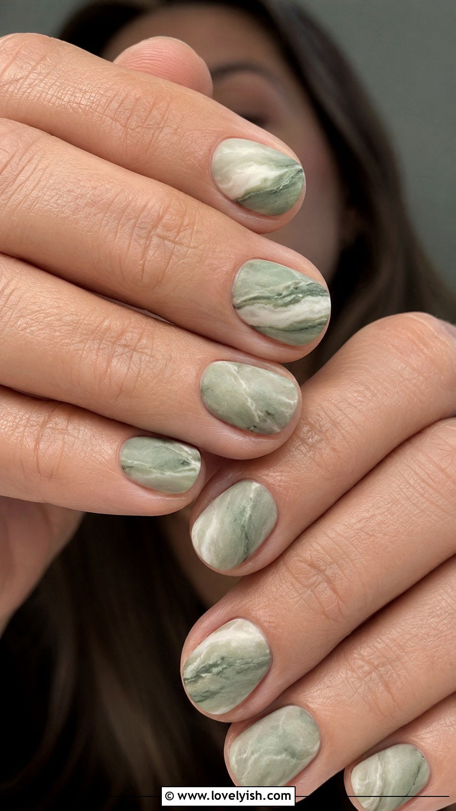 Sage Green Marble Nails - 38 marble nail designs - 38 marble nail designs