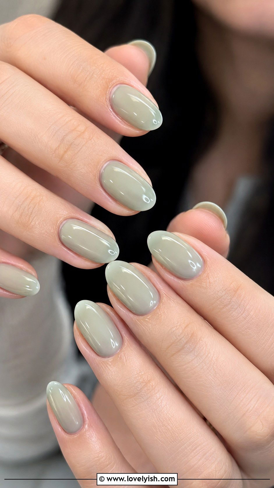 Sage Green Milky Nails - 50 green nails - 50 green nails