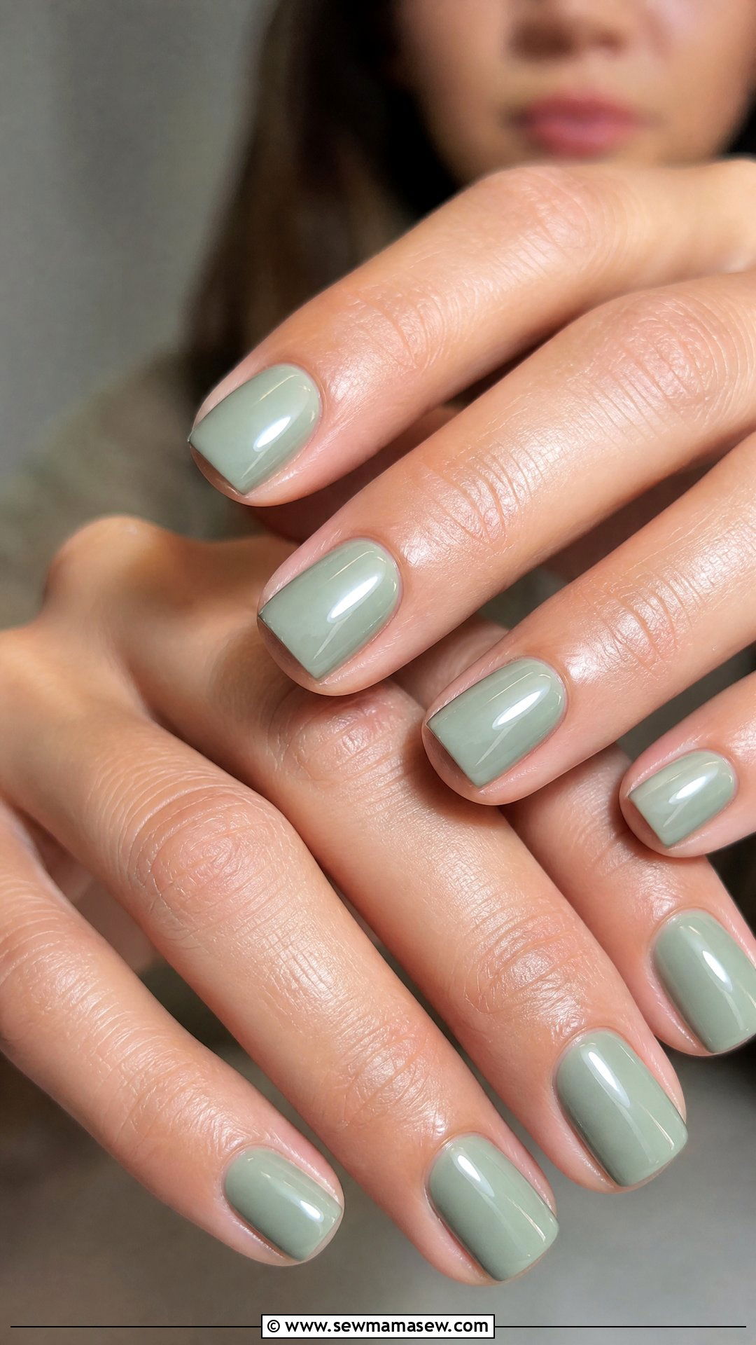 Sage Green Minimalist Gel Nails - 50 gel polish - 50 gel polish
