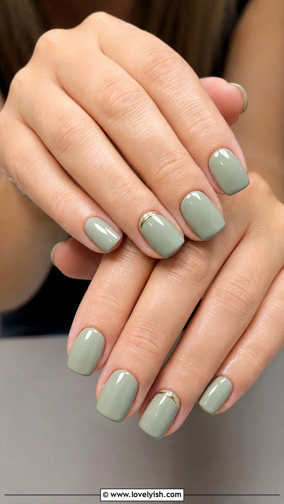 Sage Green Minimalist Gel Nails - 25 gel nail art ideas - 25 gel nail art ideas