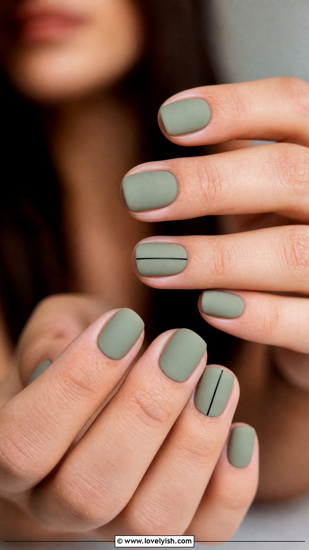 Sage Green Minimalist Nails - 44 nails design - 44 nails design