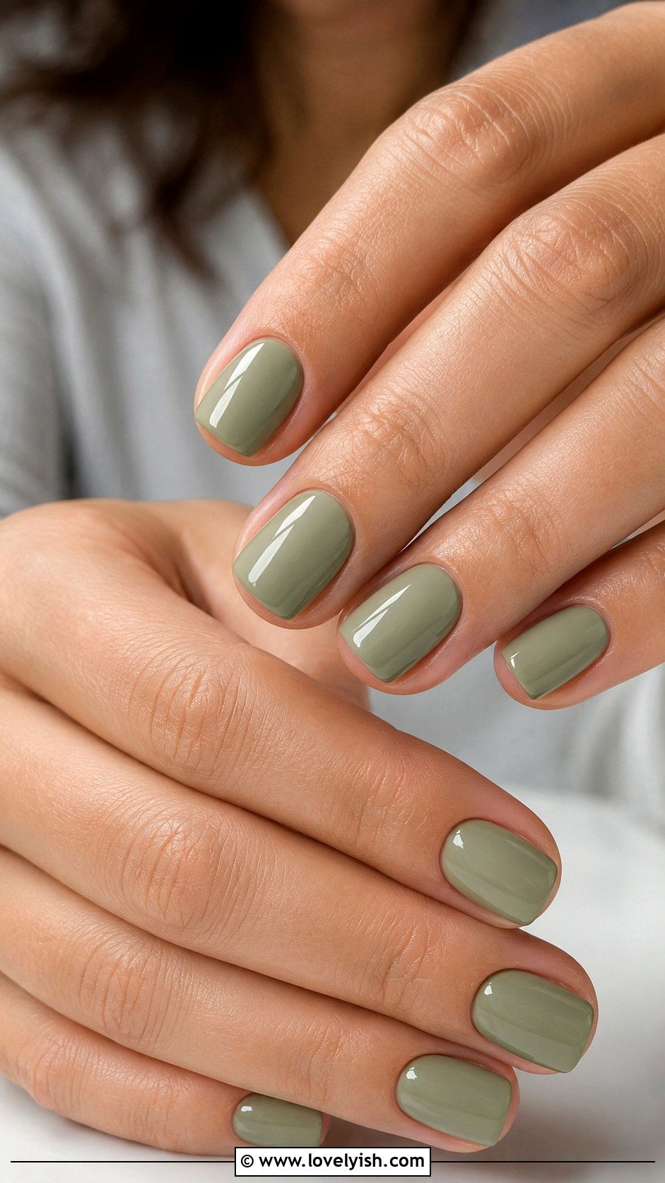 Sage Green Minimalist Nails - 47 nail inspiration - 47 nail inspiration