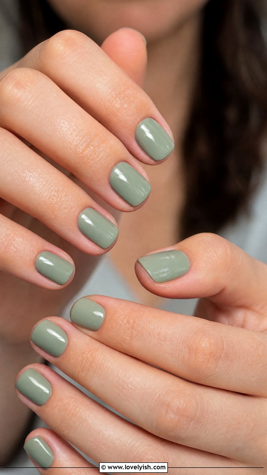 Sage Green Minimalist Nails - 50 pictures of nail designs - 50 pictures of nail designs