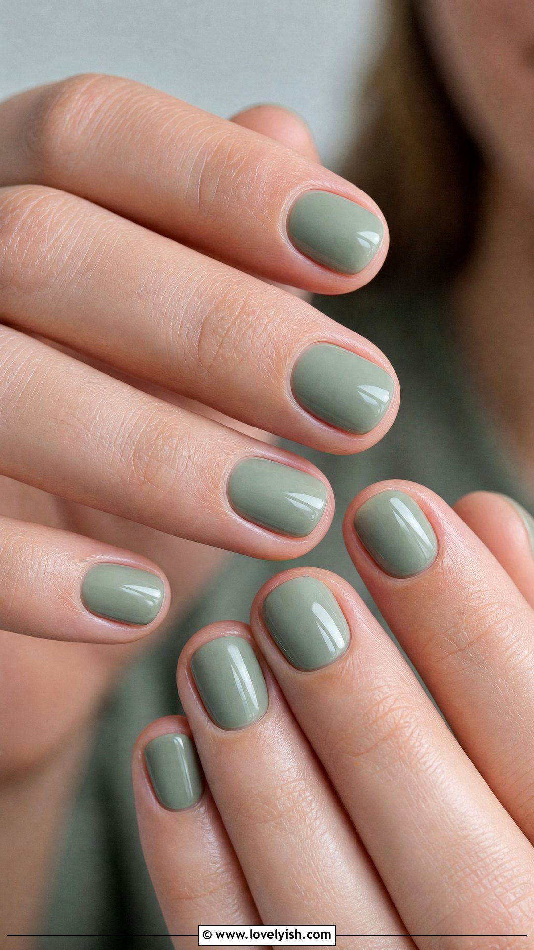 Sage Green Minimalist Nails - 50 simple short nail designs - 50 simple short nail designs