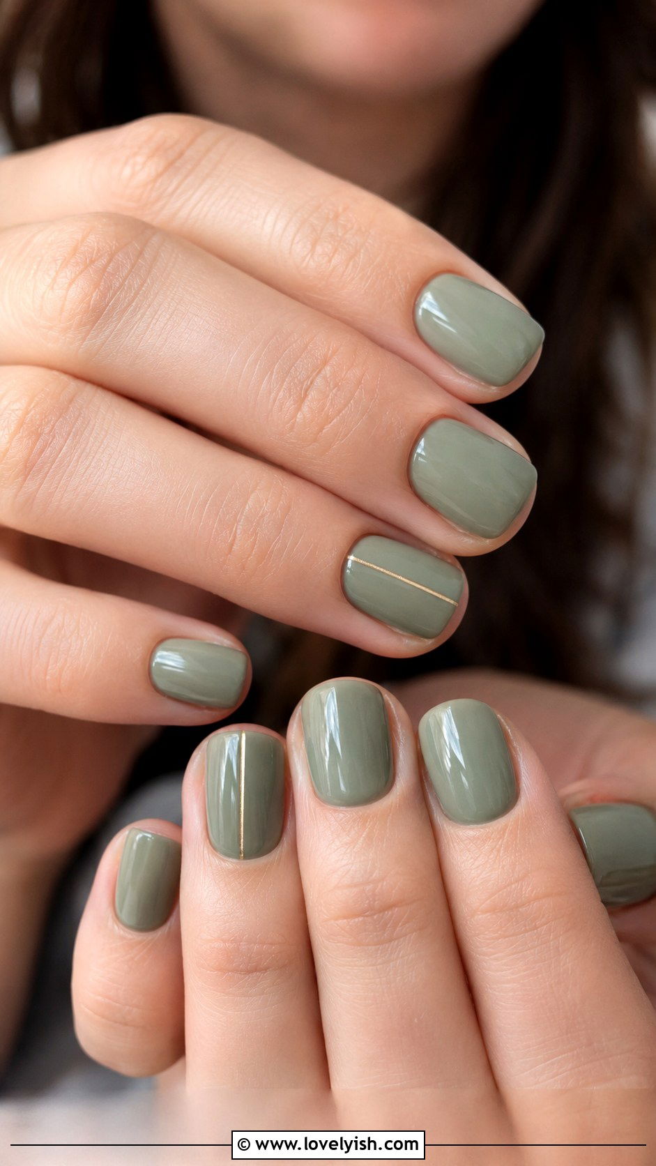 Sage Green Minimalist Short Nails - 25 short nails design ideas - 25 short nails design ideas