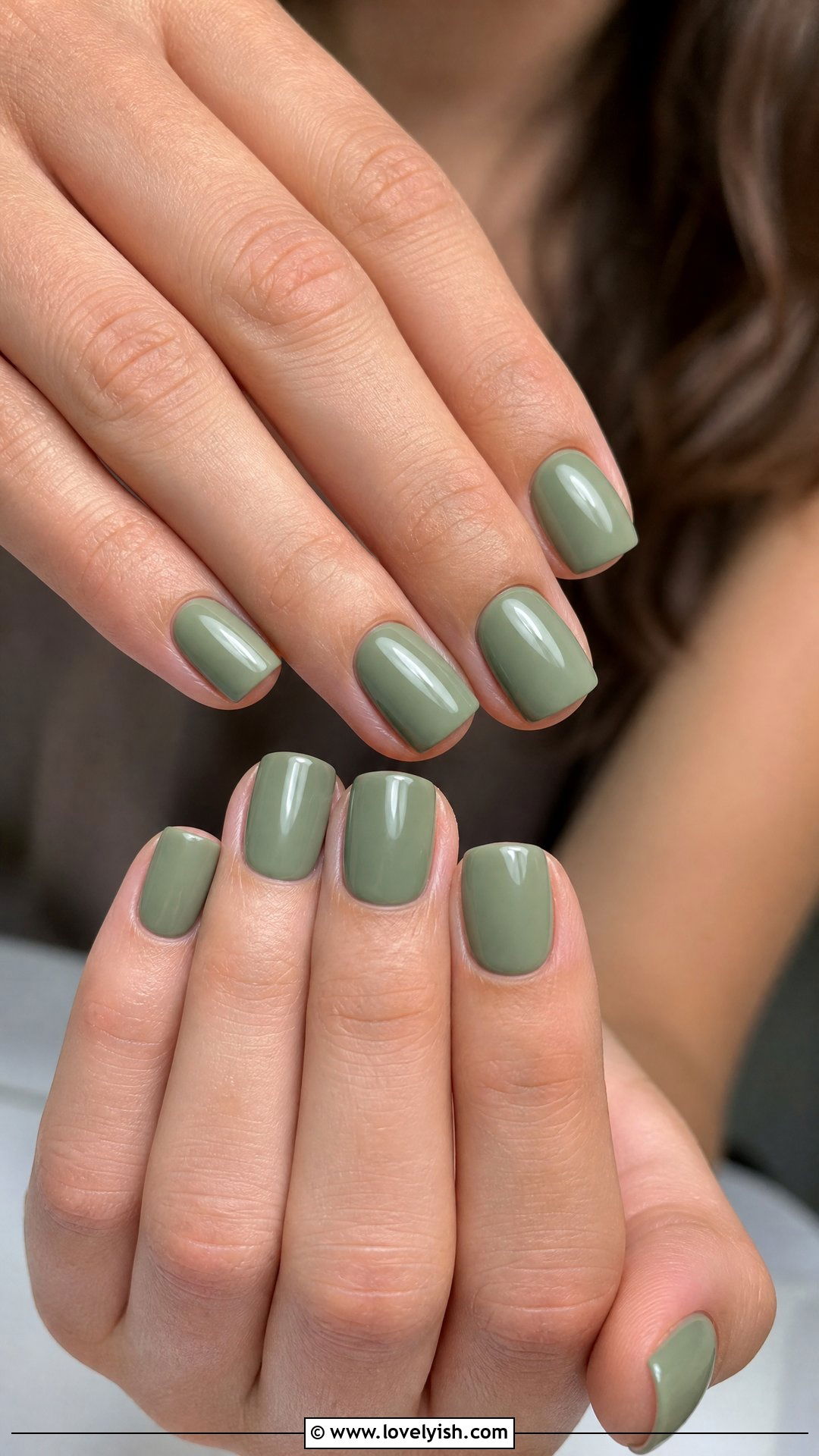 Sage Green Minimalist Square Nails - 50 square nails - 50 square nails