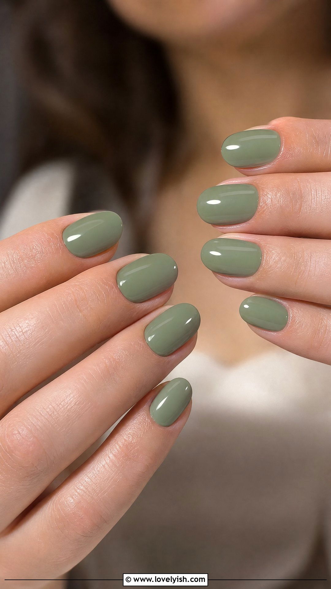 Sage Green Round Nails - 50 round nails - 50 round nails