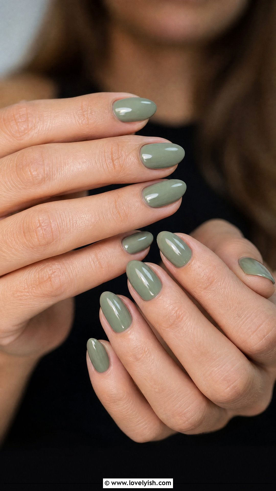 Sage Green Short Almond Nails - 50 short almond nails - 50 short almond nails