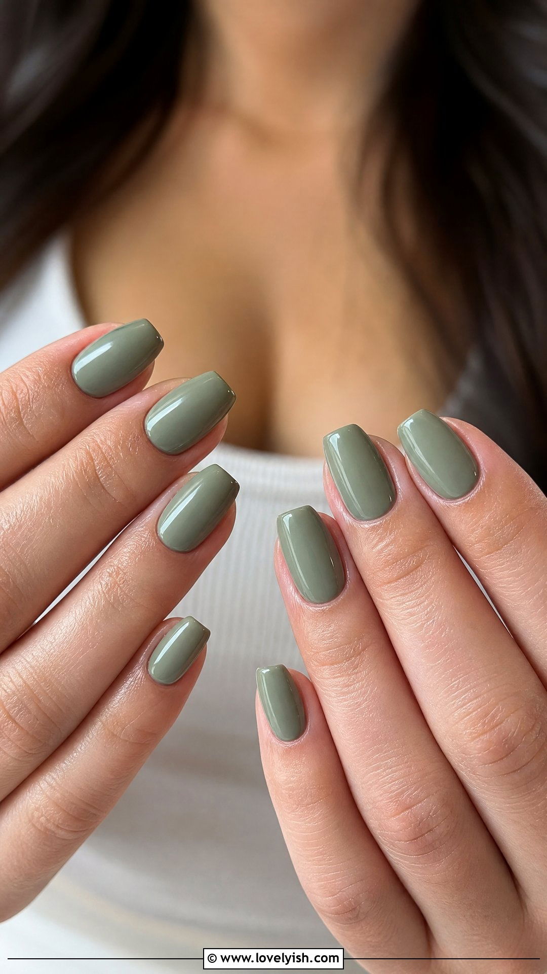 Sage Green Short Coffin Nails - 50 short coffin nails - 50 short coffin nails