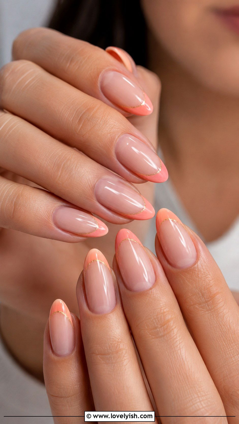 Salmon Pink French Tip Nails - 50 pastel french tip nails - 50 pastel french tip nails