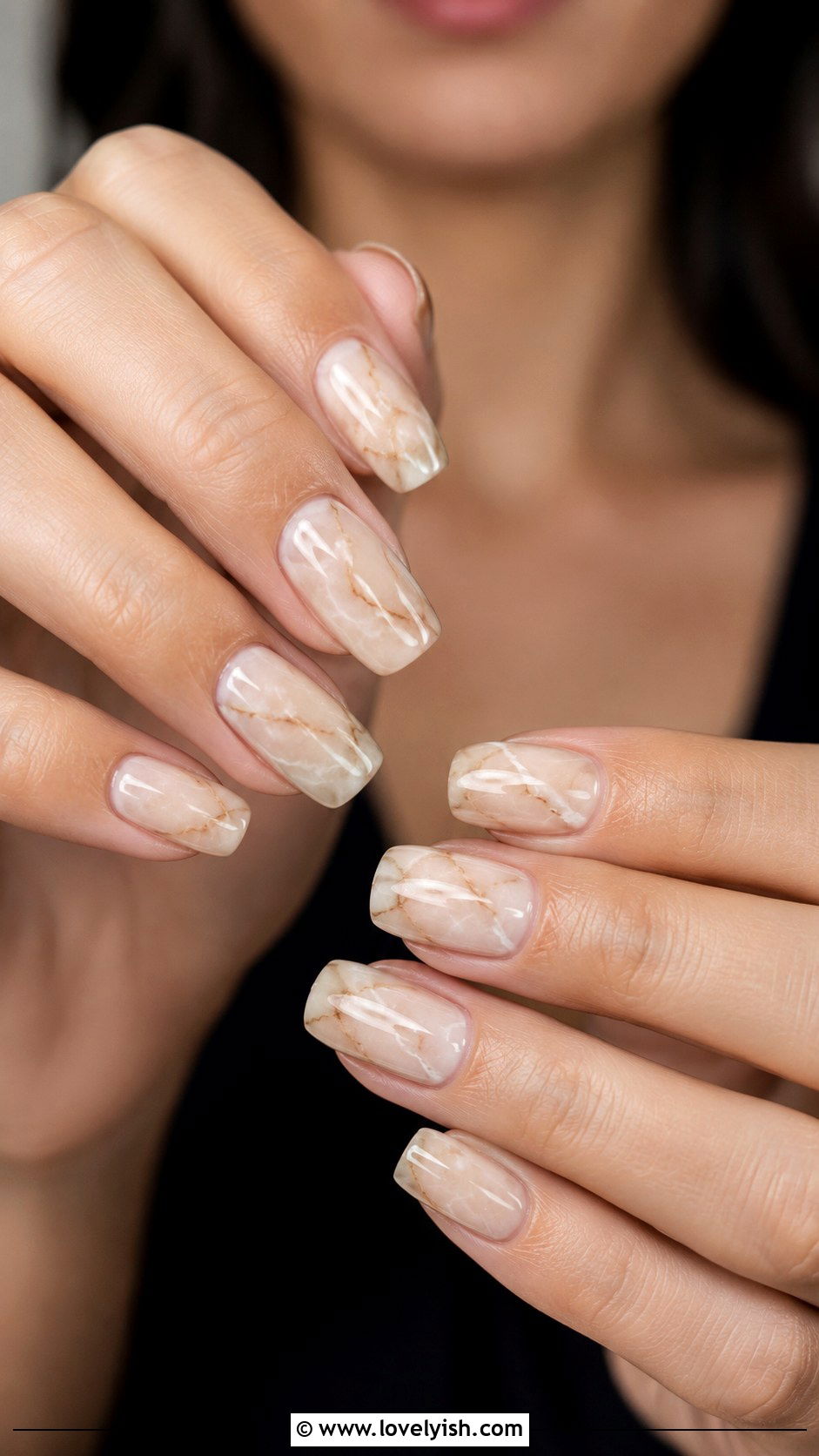 Sand Beige Marble Nails - 50 beach nails - 50 beach nails