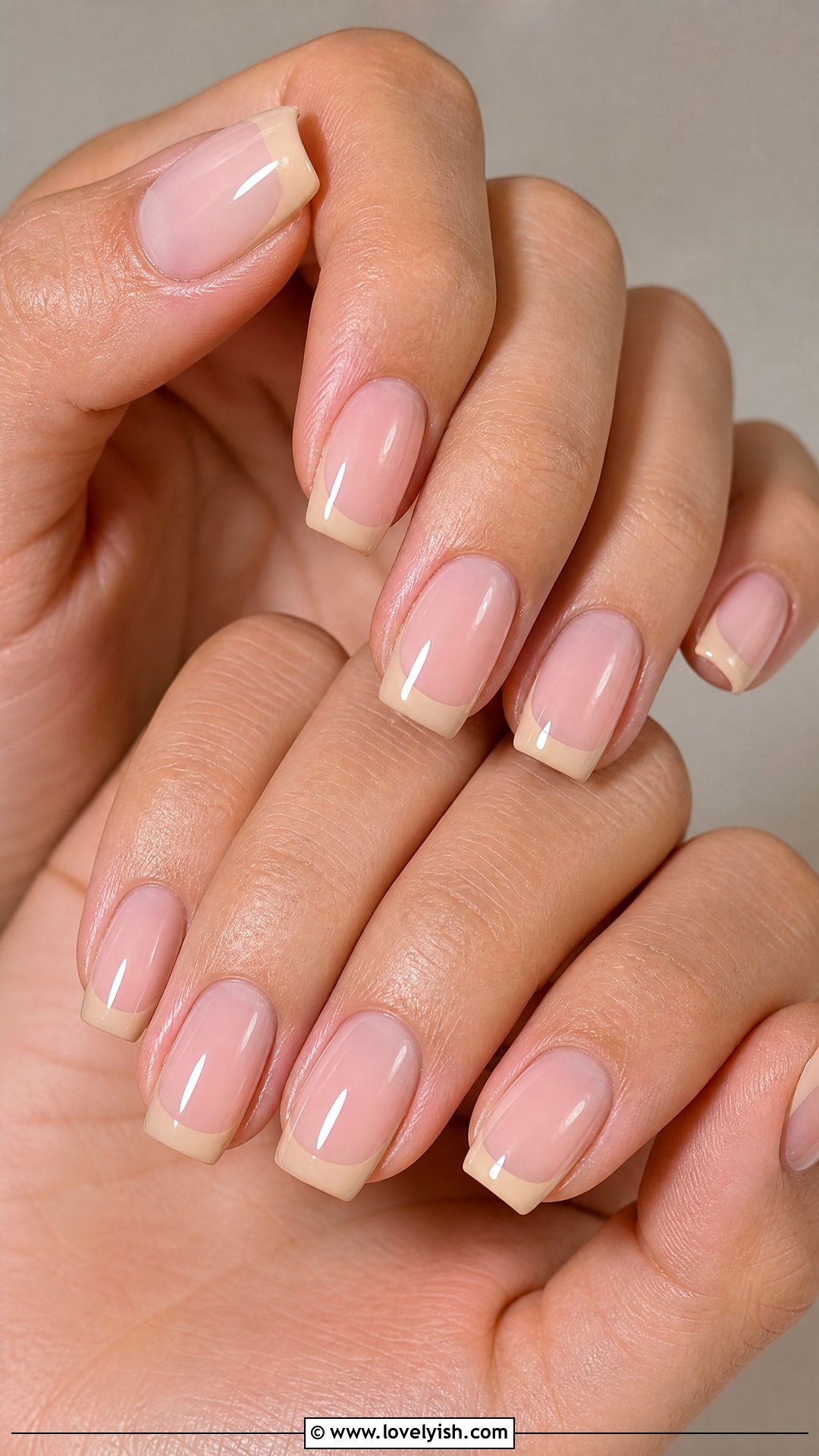 Sandy Nude French Tip Nails - 25 beach nail ideas - 25 beach nail ideas