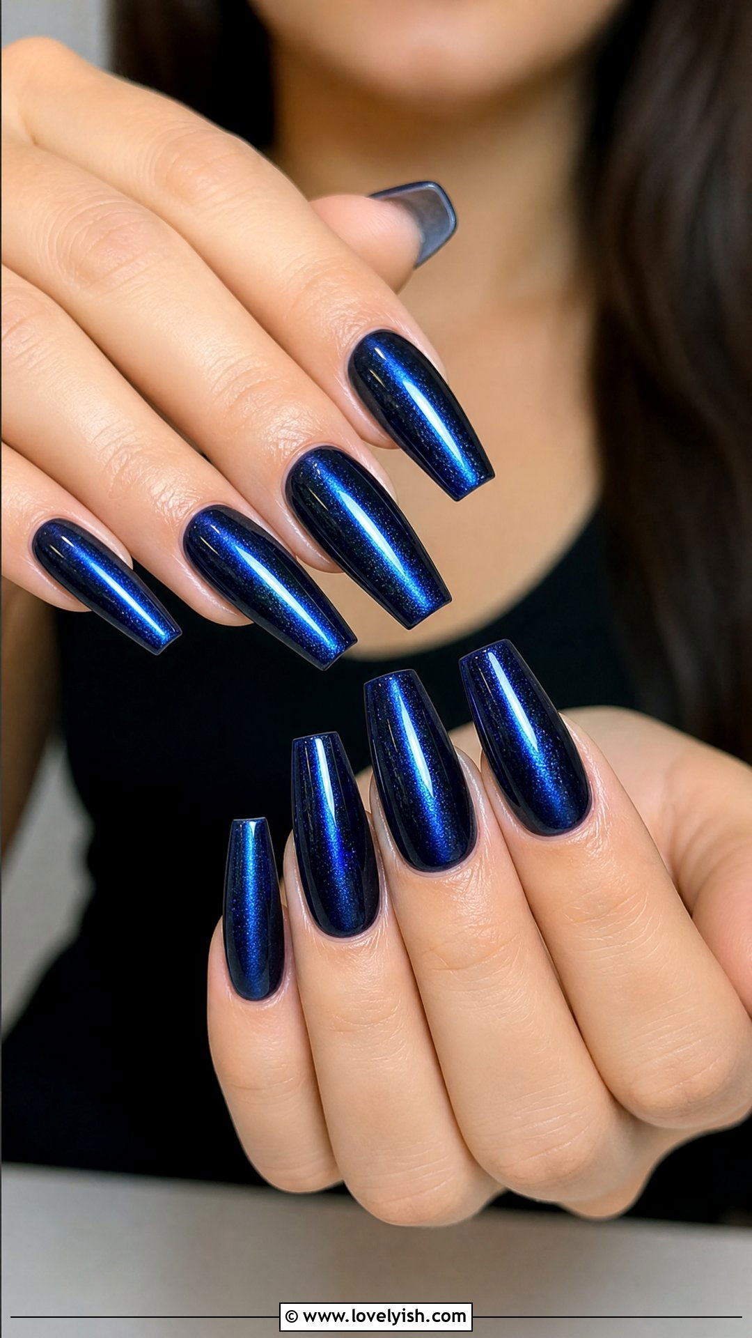Sapphire Blue Cat Eye Nails - 25 cat eye nails design ideas - 25 cat eye nails design ideas