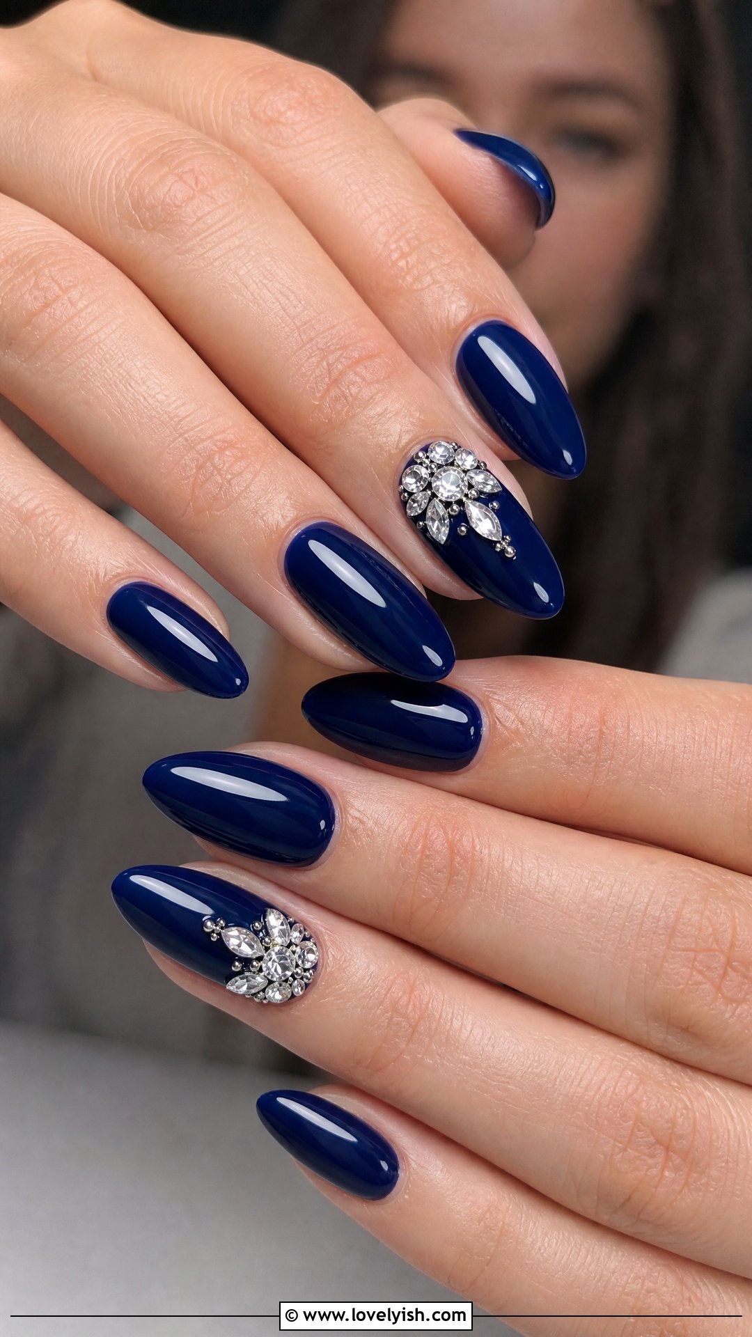 Sapphire Blue Diamond Nails - 50 diamond nails - 50 diamond nails
